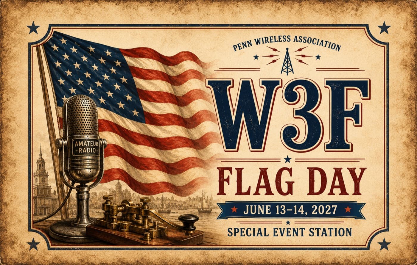 W3F QSL card — Flag Day 2027 special event station