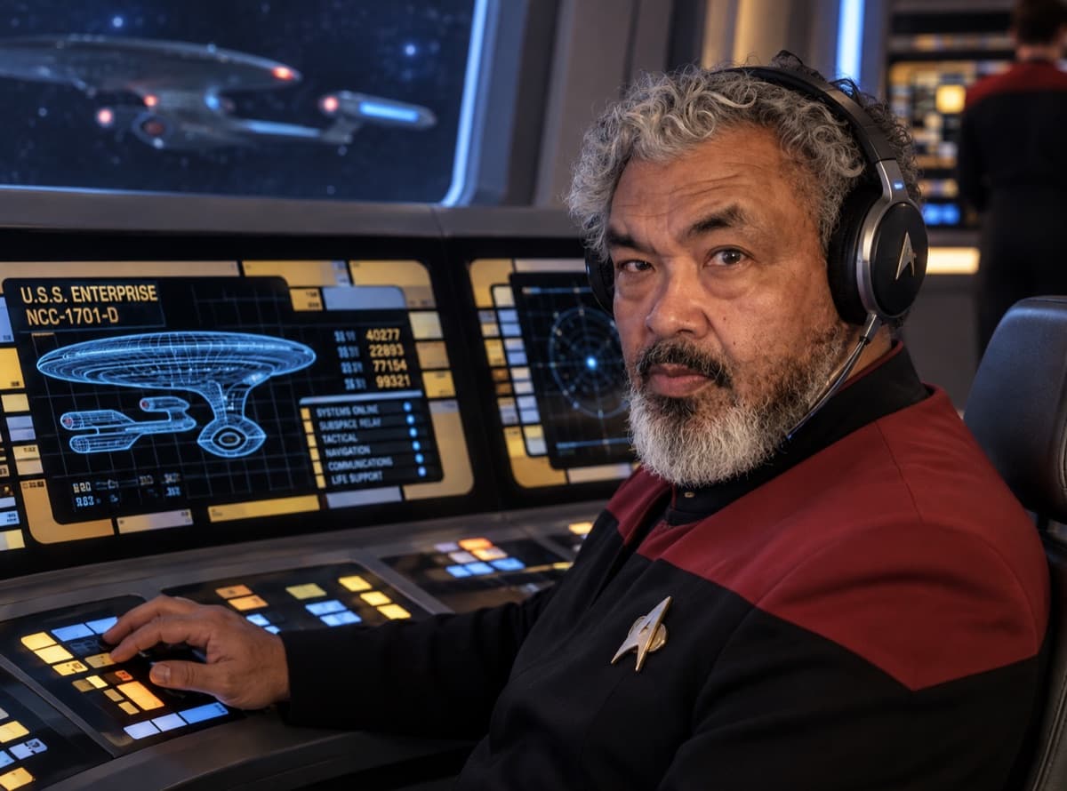 KD3BSZ at the N3S operating position, Starfleet style